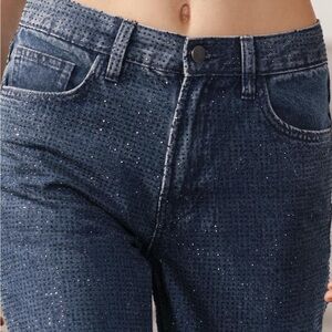 ZW COLLECTION RHINESTONE HIGH WAIST BOOTCUT JEANS